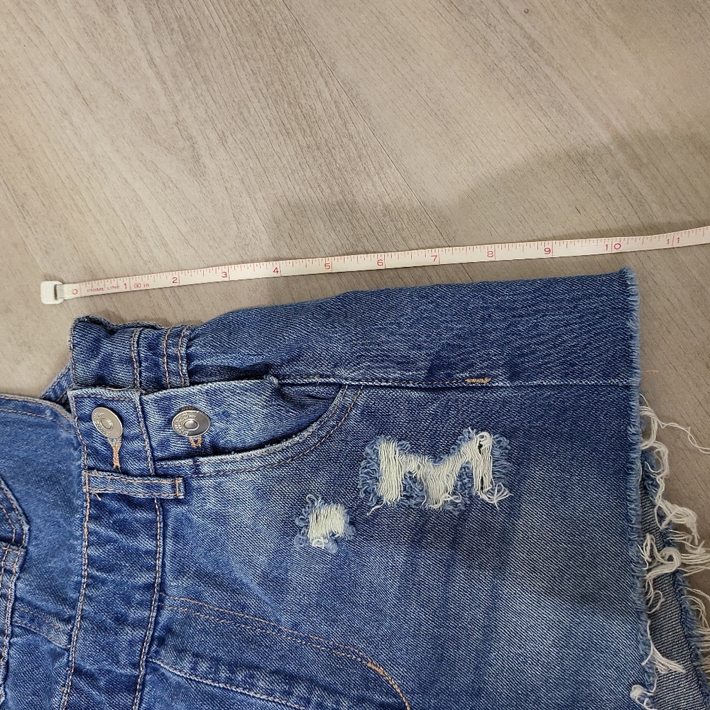 💯 cotton Bootie short jean overalls - Picture 7 of 13